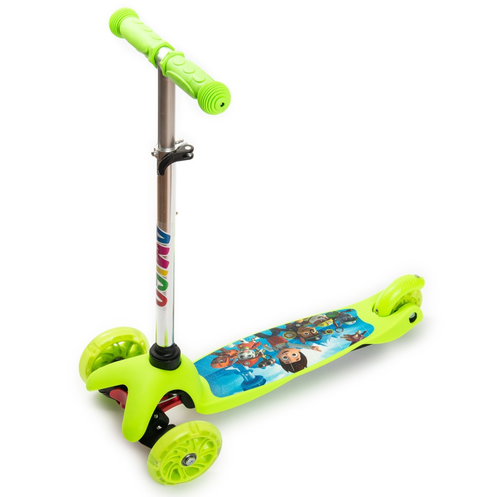 

Самокат Трехколесный Explore DRIFT scooter зеленый светящиеся колеса 2021