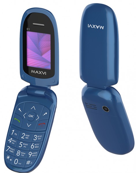 

Мобильный телефон Maxvi E1 Blue