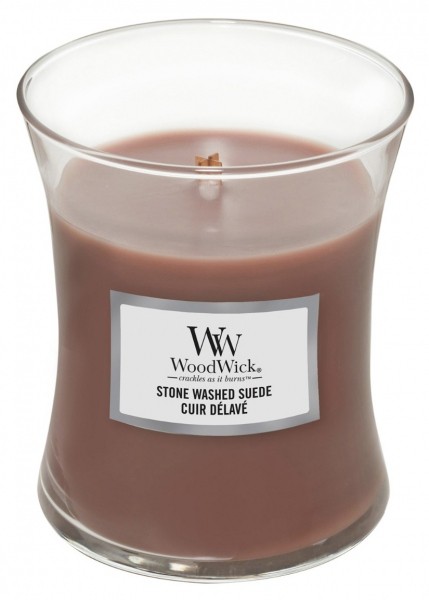 

Ароматична свіча WoodWick Medium Stone Washed Suede 275 г