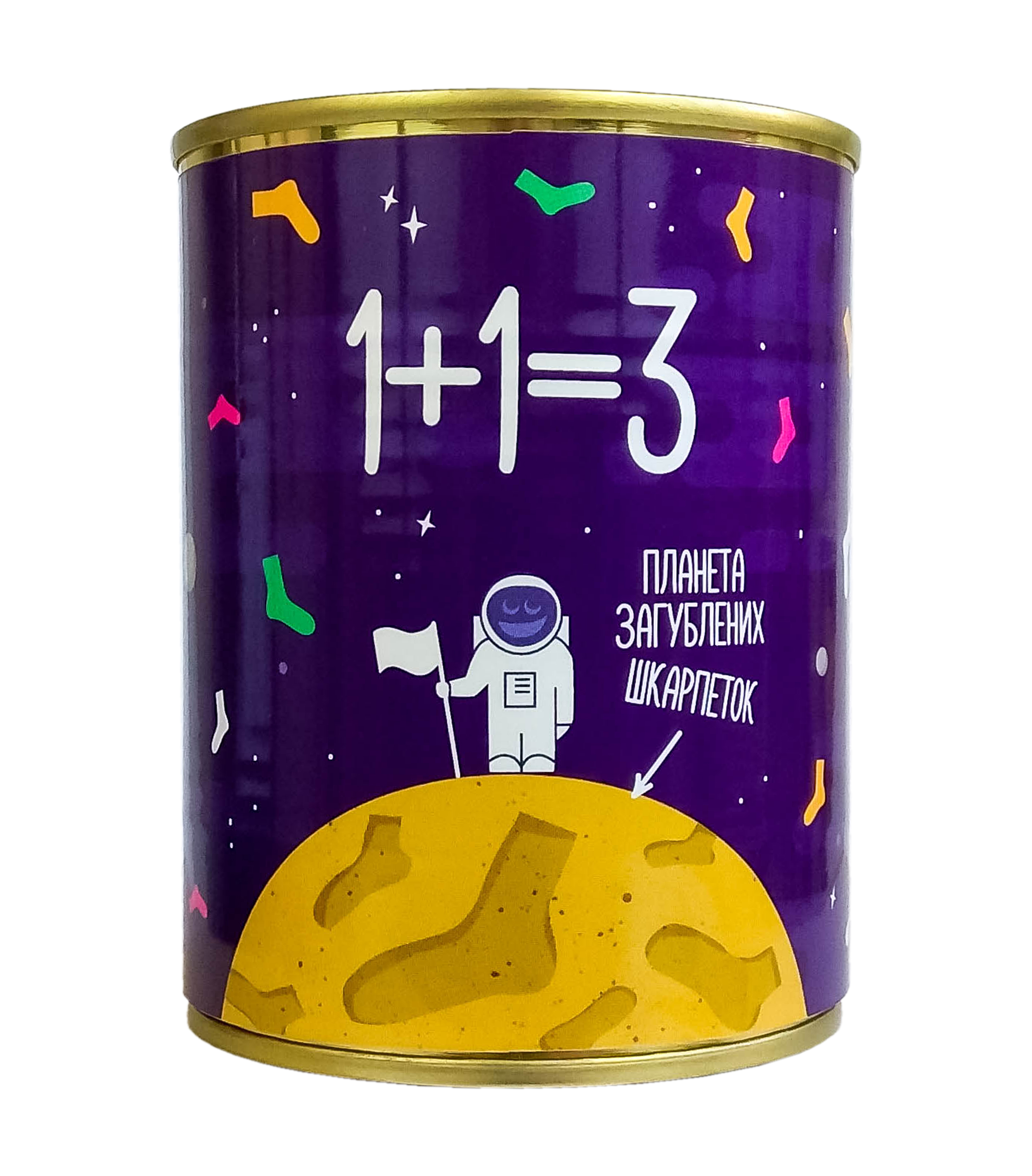 

Консерва-носок PAPAdesign 1+1=3 one size фиолетовый