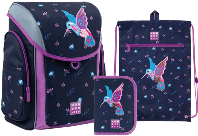 

Школьный набор Kite Wonder Colibri 1.54 кг 34x28x17 см 10.5 л Сине-розовый (SET_WK21-583S-3)