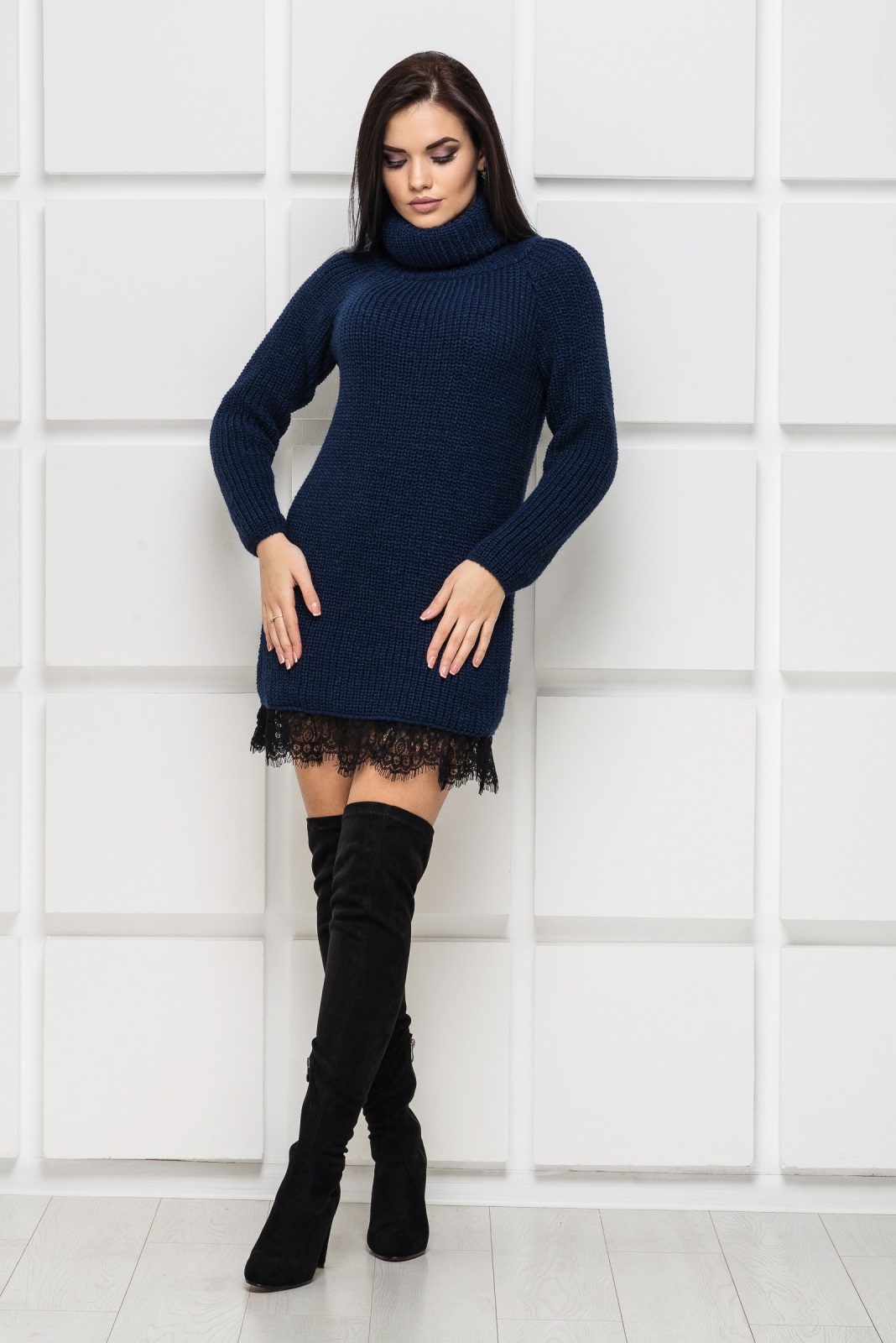 

Туника вязаная Gipur-1 Темно-синий, размер: 42-46