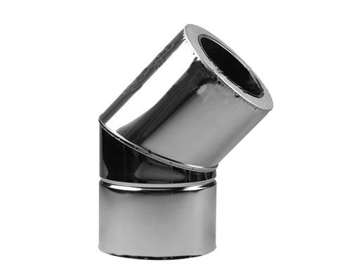 

Дымоходное колено двустенное Stalar 45° (Eco thermo AISI 201) нерж/оц - диаметр Ø350/420, толщина 1 мм