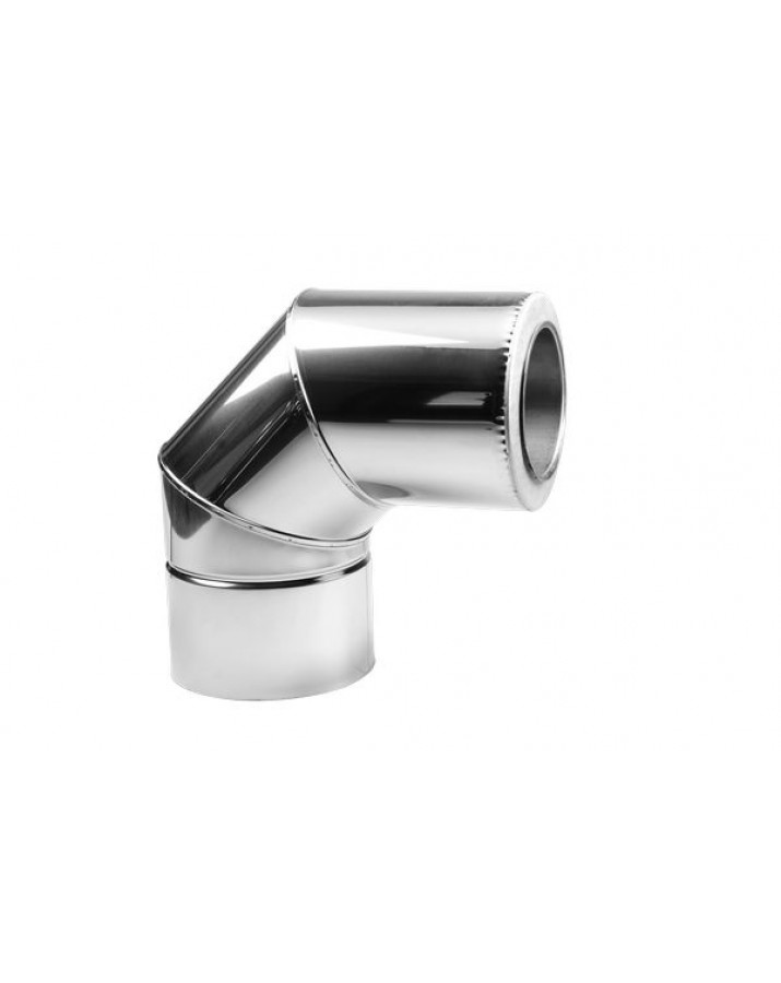

Дымоходное колено двустенное Stalar 90° (Eco thermo AISI 201) нерж/нерж - диаметр Ø140/200, толщина 0,8 мм