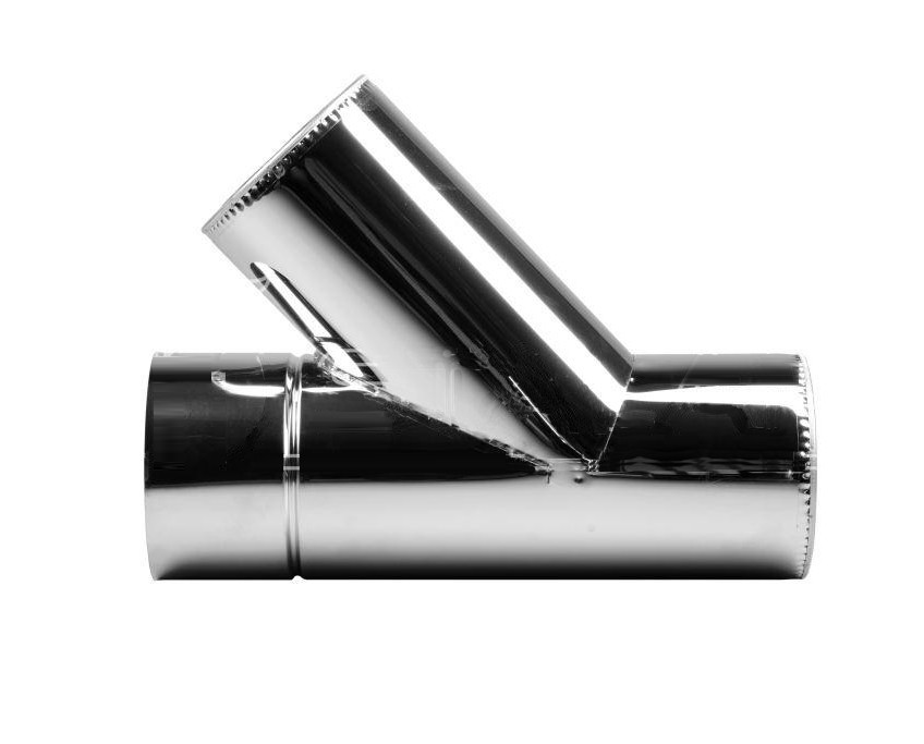 

Дымоходный тройник двустенный 45° (Eco thermo AISI 201) нерж/нерж - диаметр Ø180/250, толщина 0,8 мм