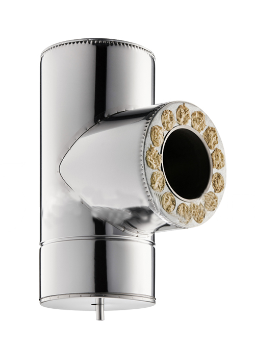 

Дымоходный тройник двустенный Stalar 90° Sauna (Premium thermo AISI 321) нерж/оц - диаметр Ø100/200, толщина 0,8 мм