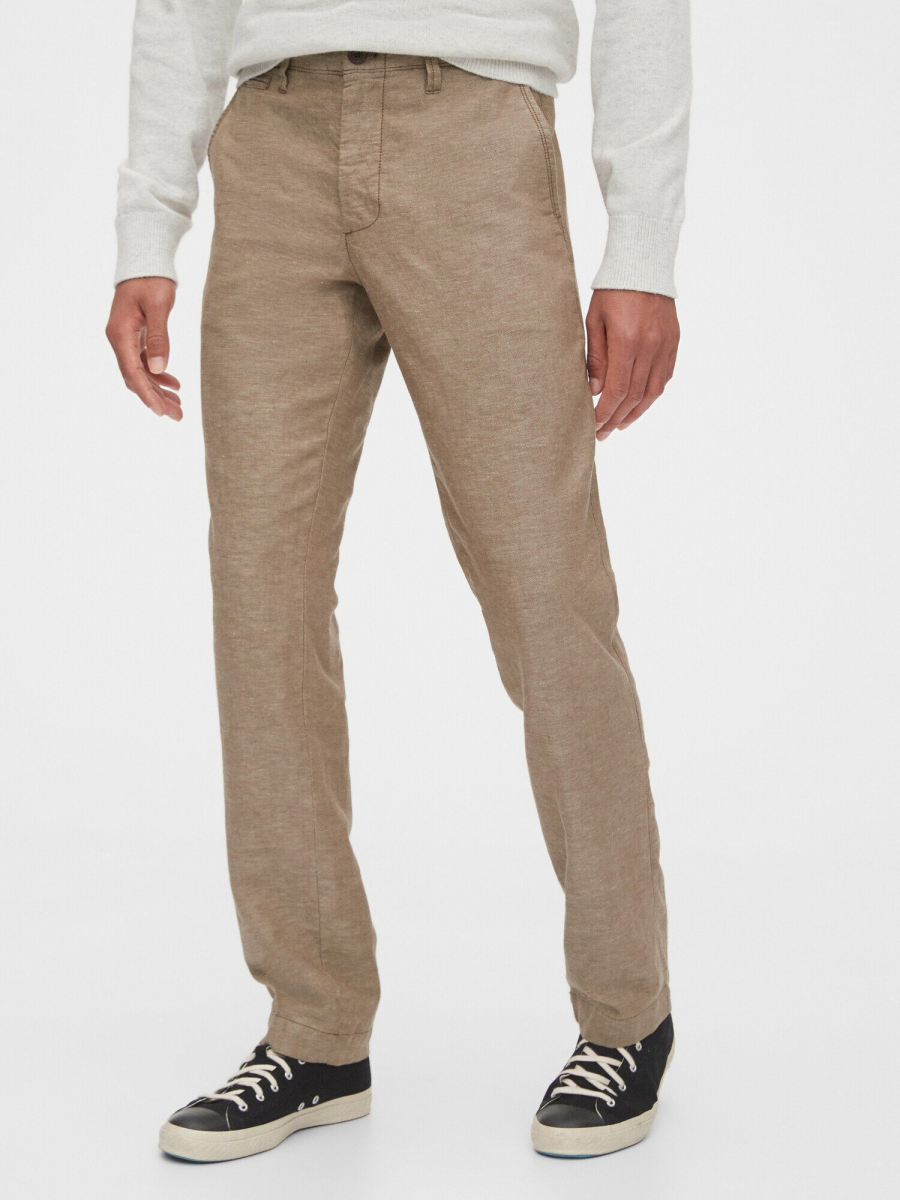

Брюки лляні GAP 5447010023 khaki 32L36 Хакі