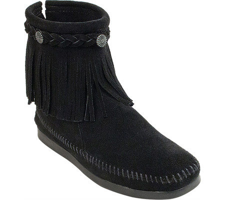 

Женские ботинки Minnetonka Hi Top Back Zip Boot Black Suede 36.5