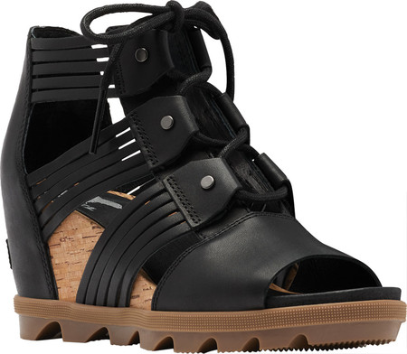 

Женские босоножки Sorel Joanie II Lace Huarache Wedge Sandal Black Full Grain Leather 37.5
