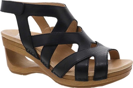 

Женские босоножки Dansko Tempest Heeled Strappy Sandal Black Milled Burnished Leather 42