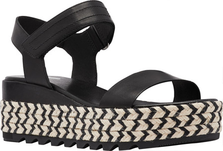 

Женские сандалии Sorel Cameron Flatform Ankle Strap Sandal Black Full Grain Leather 40.5