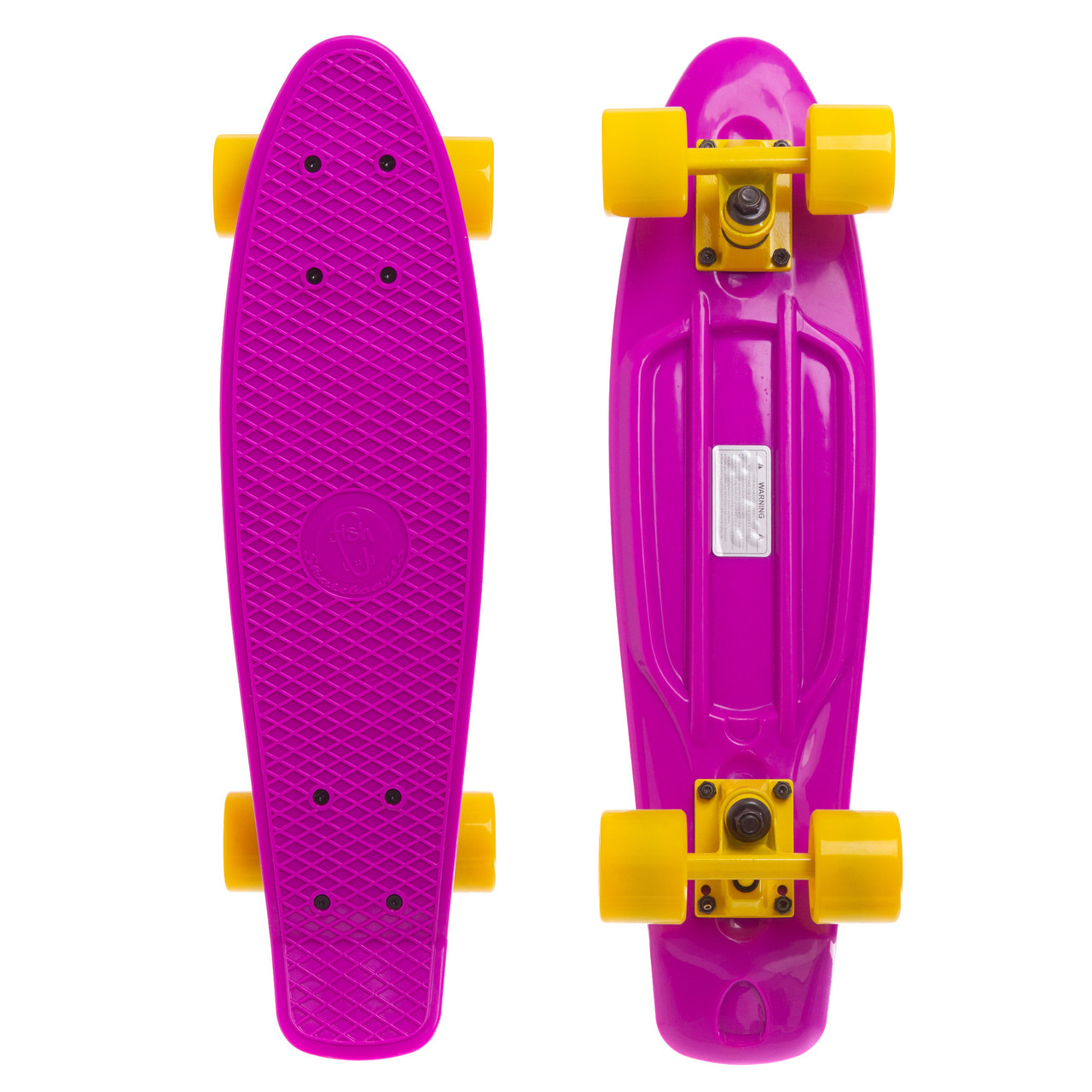 

Скейт Пенни Борд Penny My Go Fish Skateboards SOFT 22" Purple, желтые колеса