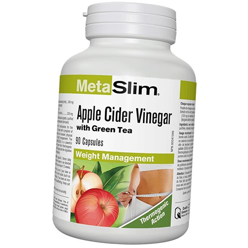 

Яблочный уксус с зеленым чаем, MetaSlim Apple Cider Vinegar with Green Tea, Webber Naturals 90капс (72485006)