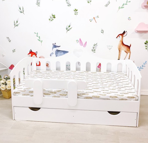 

Кровать детская ДЕЛИ с выдвижными ящиками FOREST KIDS 160*80 см белая