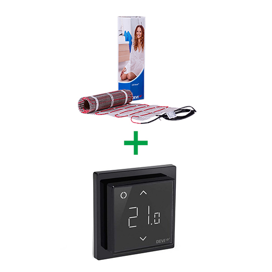 

Теплый пол Devi нагревательный мат DEVIcomfort 150Т 2,5 м² + DEVIreg Smart