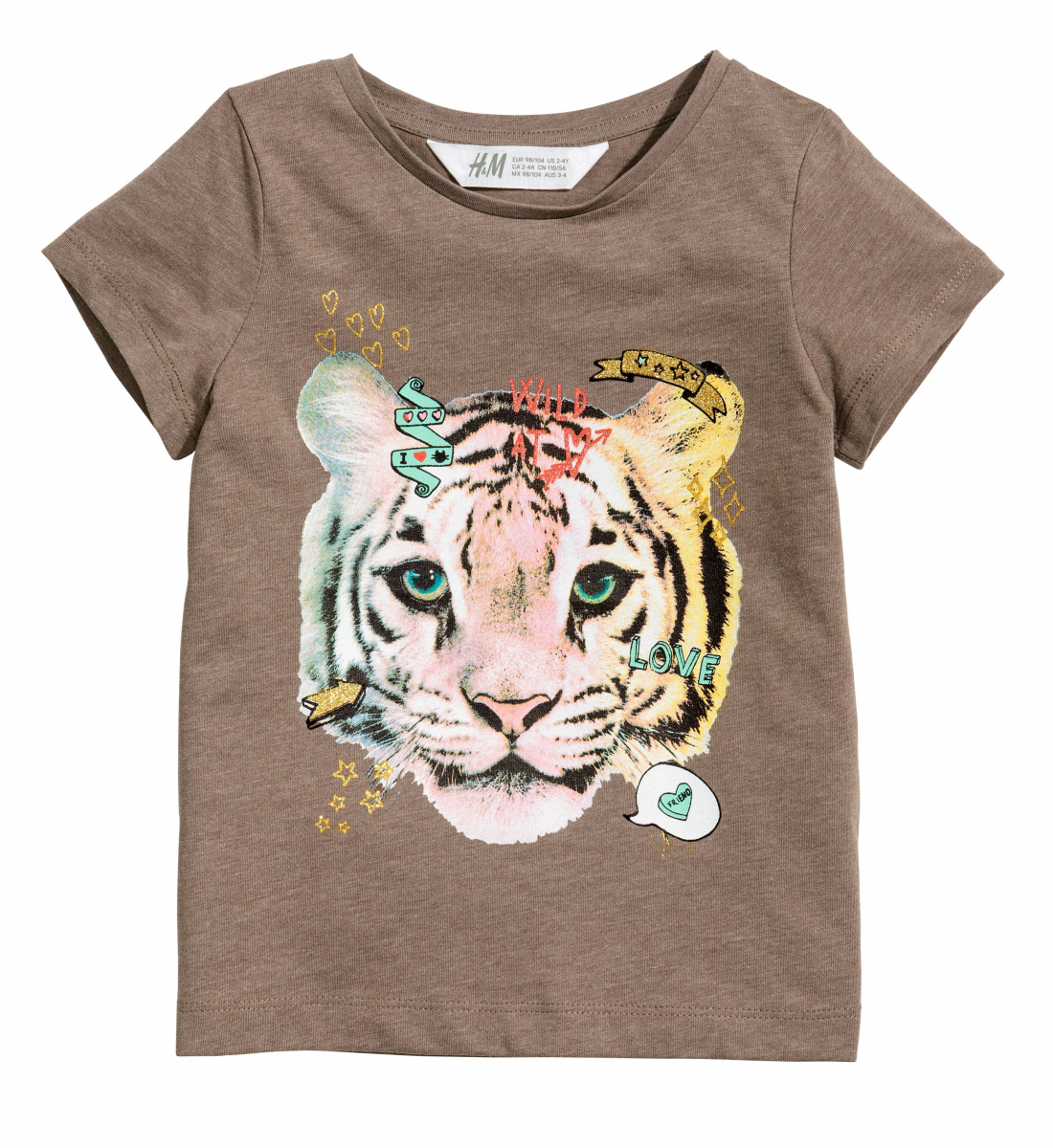 

Футболка H&M 0491680015 134-140 СМ Коричневый 64031