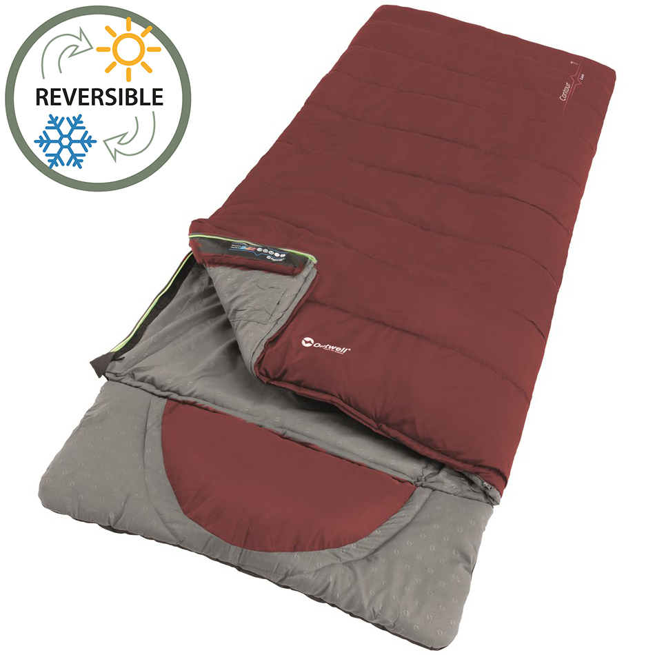 

Спальный мешок Outwell Contour Lux Reversible-3°C Red Left (230367)