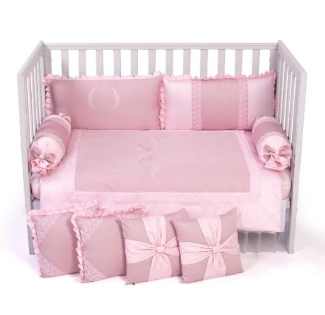 

Постельный комплект Baby Veres Angel wings pink для кроватки 120х60 см