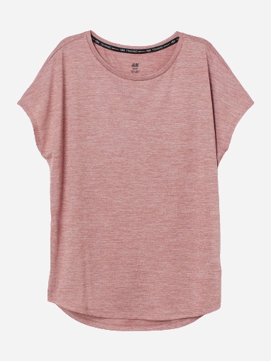 

Футболка H&M 1102-8049921 M Розовый меланж