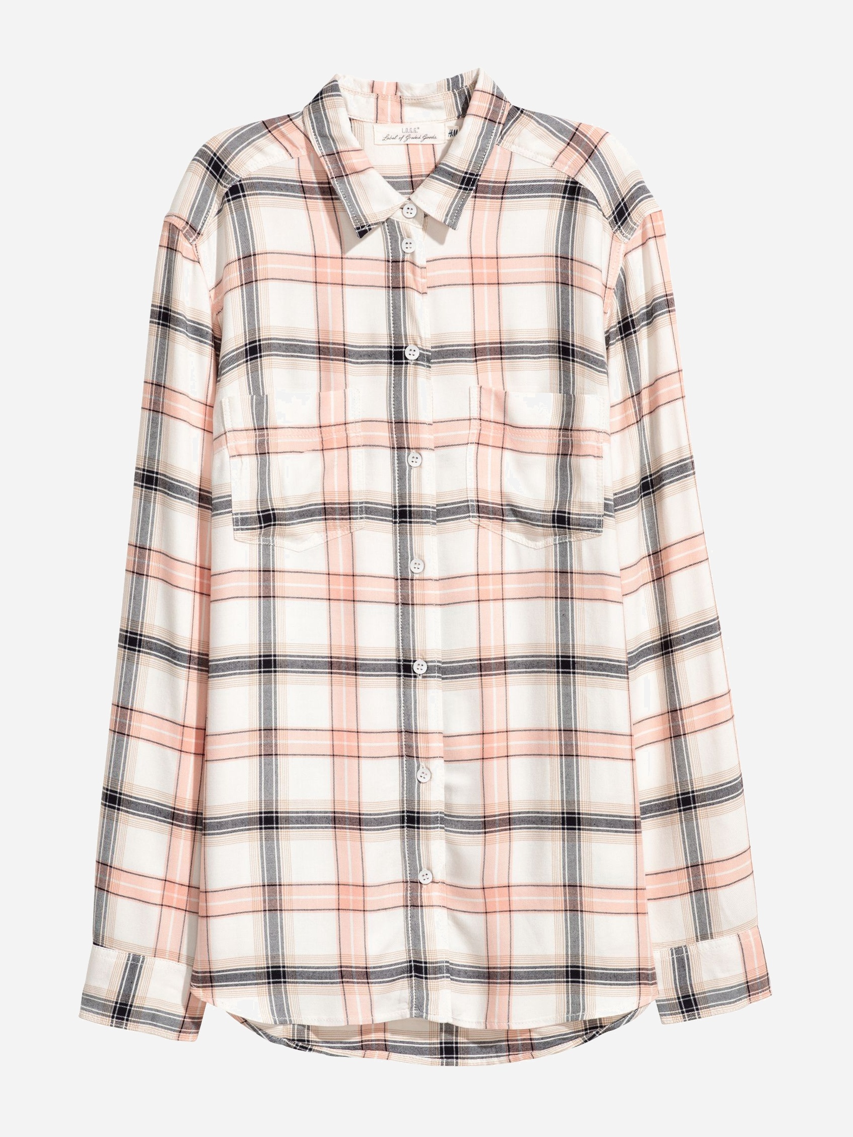 

Рубашка H&M 1603-5050826 36 Белая с серым