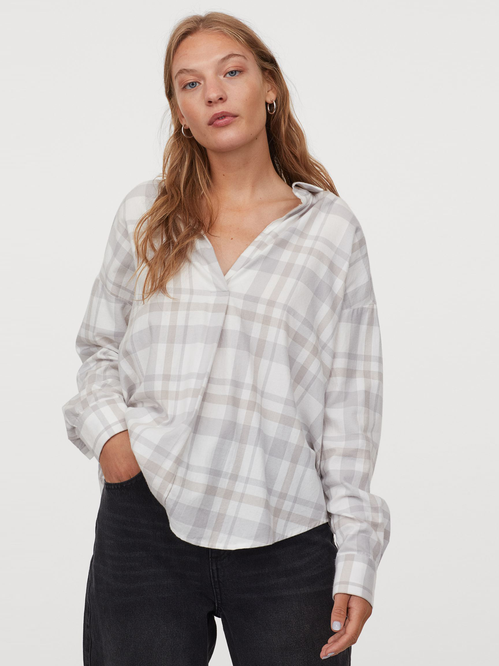 

Рубашка H&M 1803-8900222 M Серая