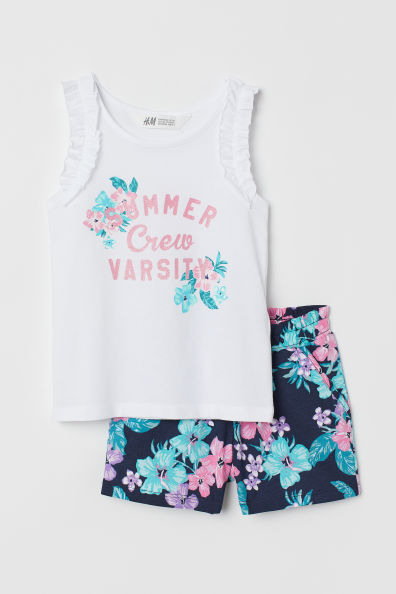 

Костюм (футболка и шорты) H&M P91006 98-104 см Темно-синий/ Синий (P-100528)