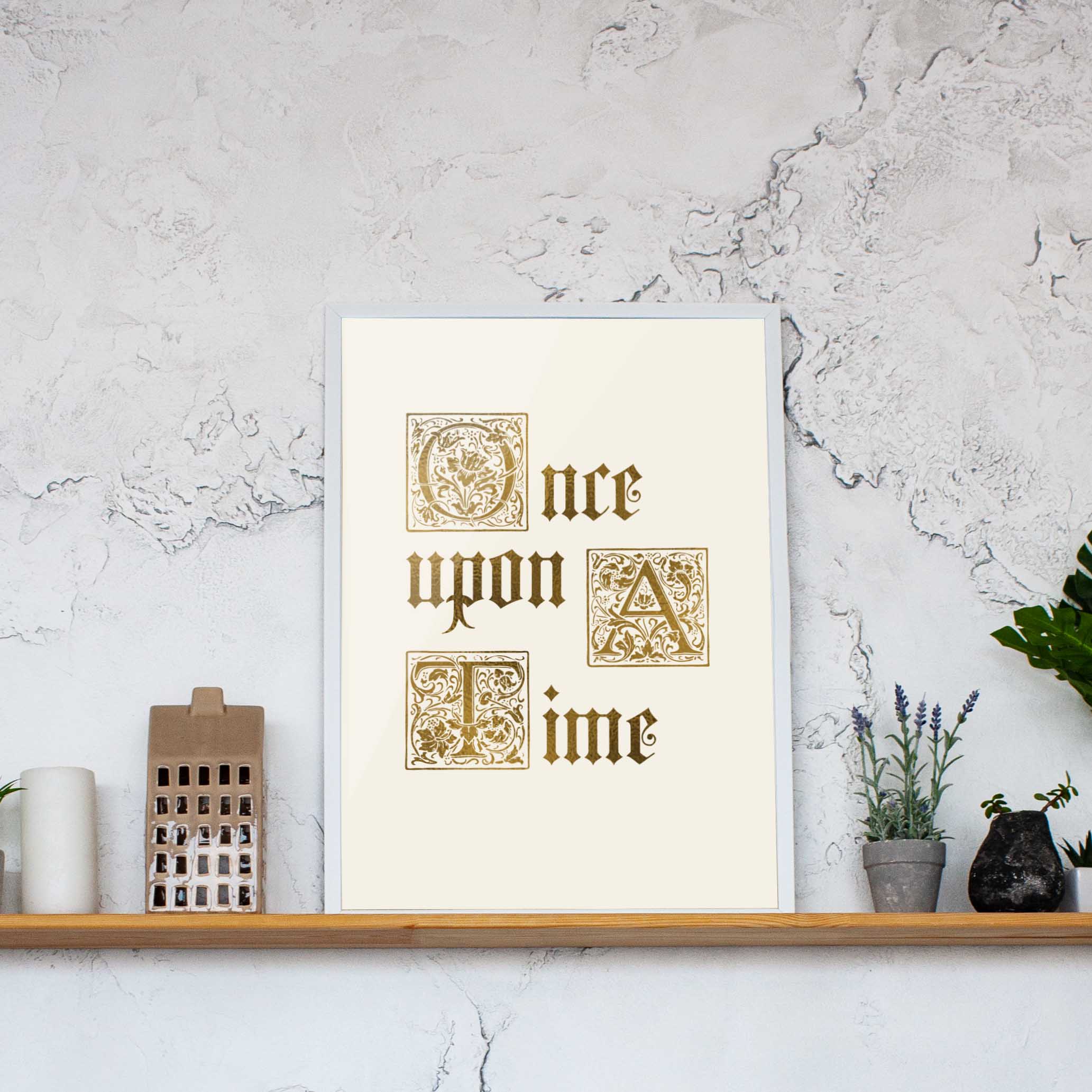 

Постер "Once upon a time" A3 BeriDari (7743) gold-white