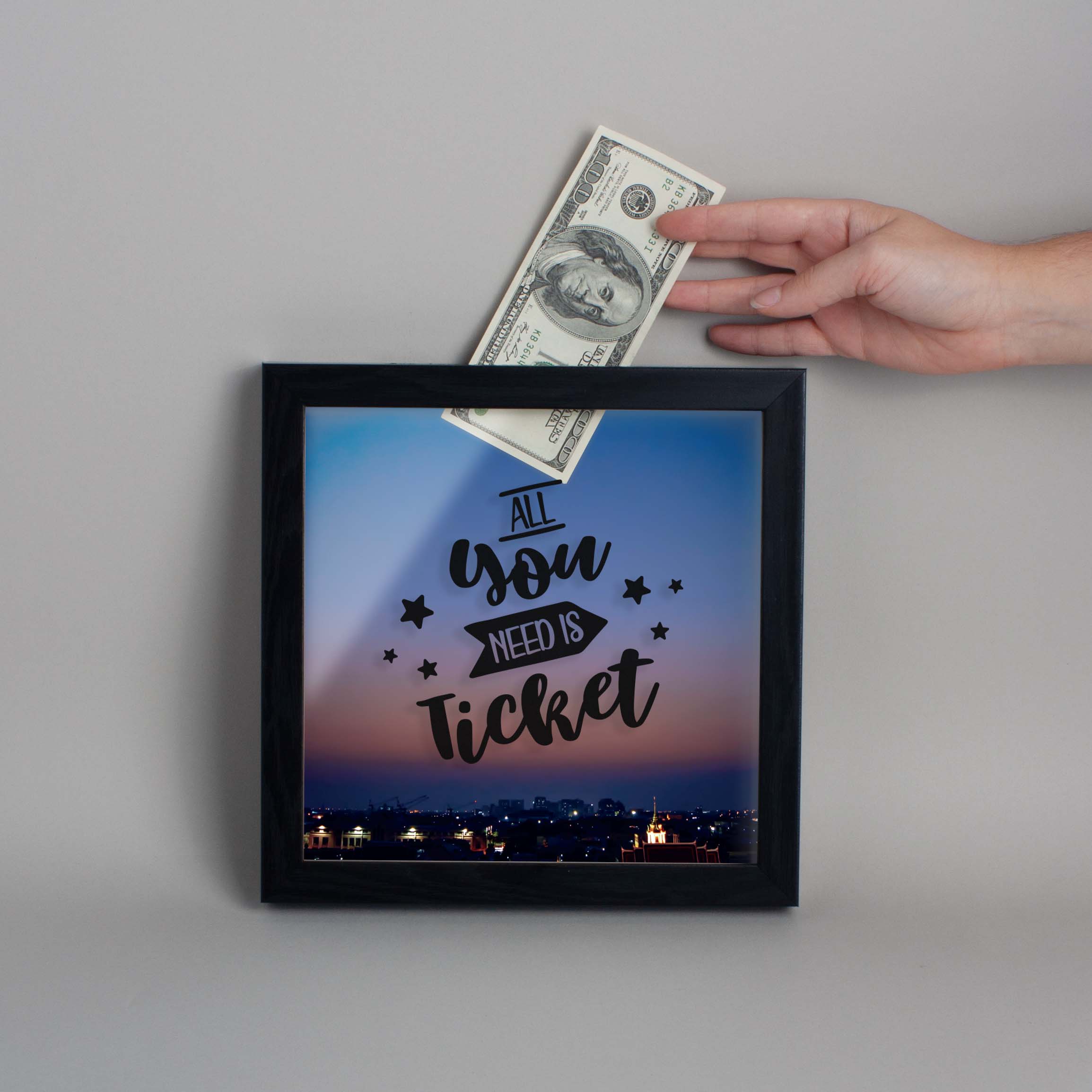 

Копилка путешественника "All you need is ticket" BeriDari (7032) Black