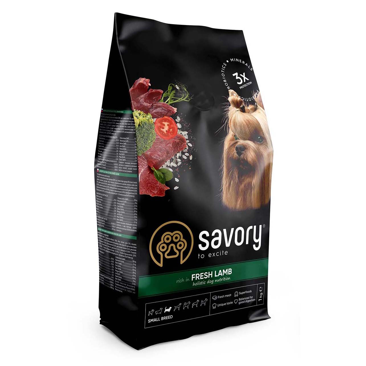 

Малозерновой сухой корм Savory Свежий Ягненок для собак малых пород - 8 кг