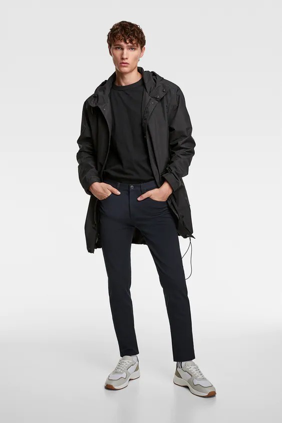 

Брюки Zara черные зауженные демисезонные 42 (1478 300 401)