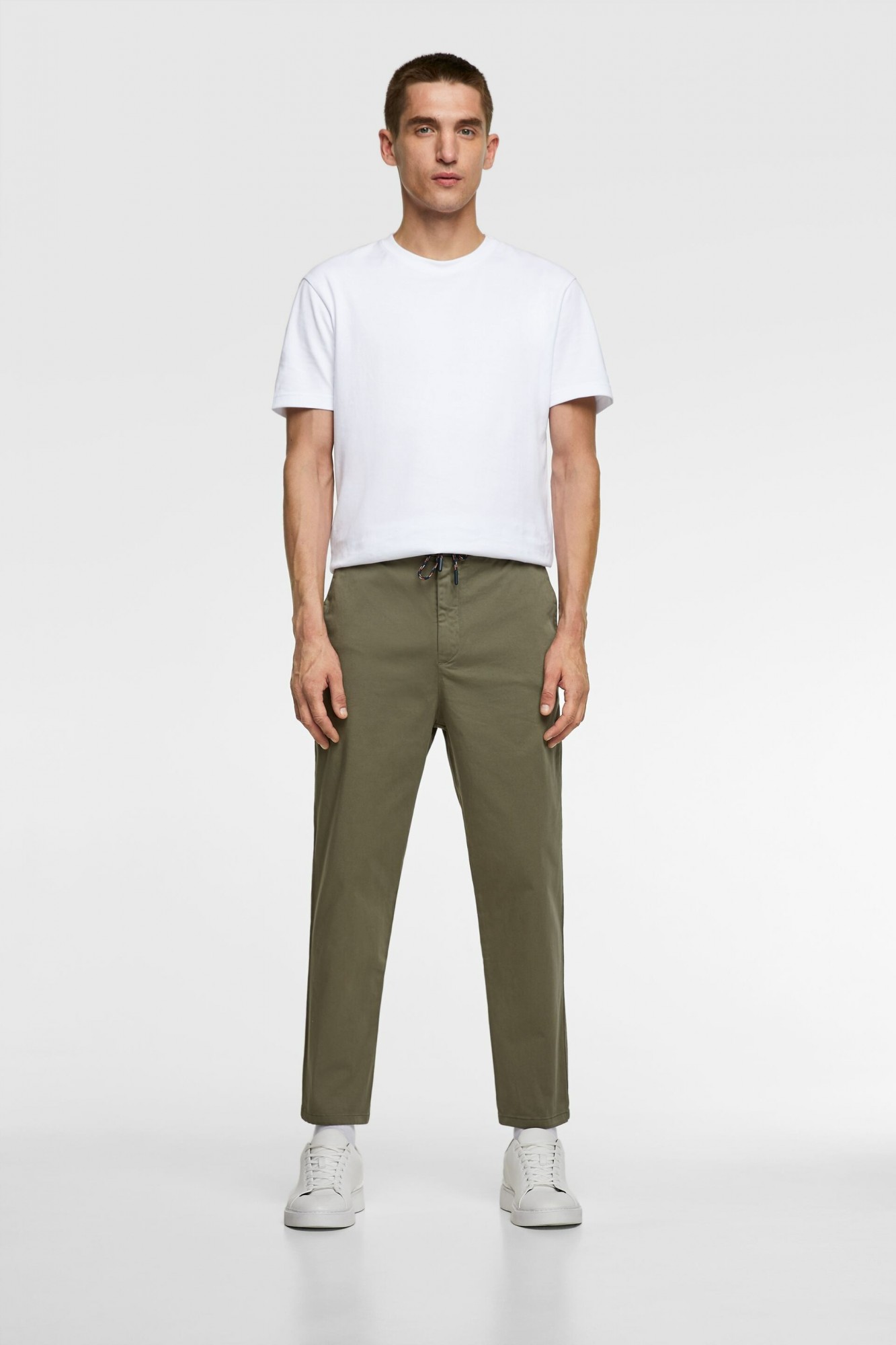 

Брюки Zara хаки прямые демисезонные XL (6416 344 505)