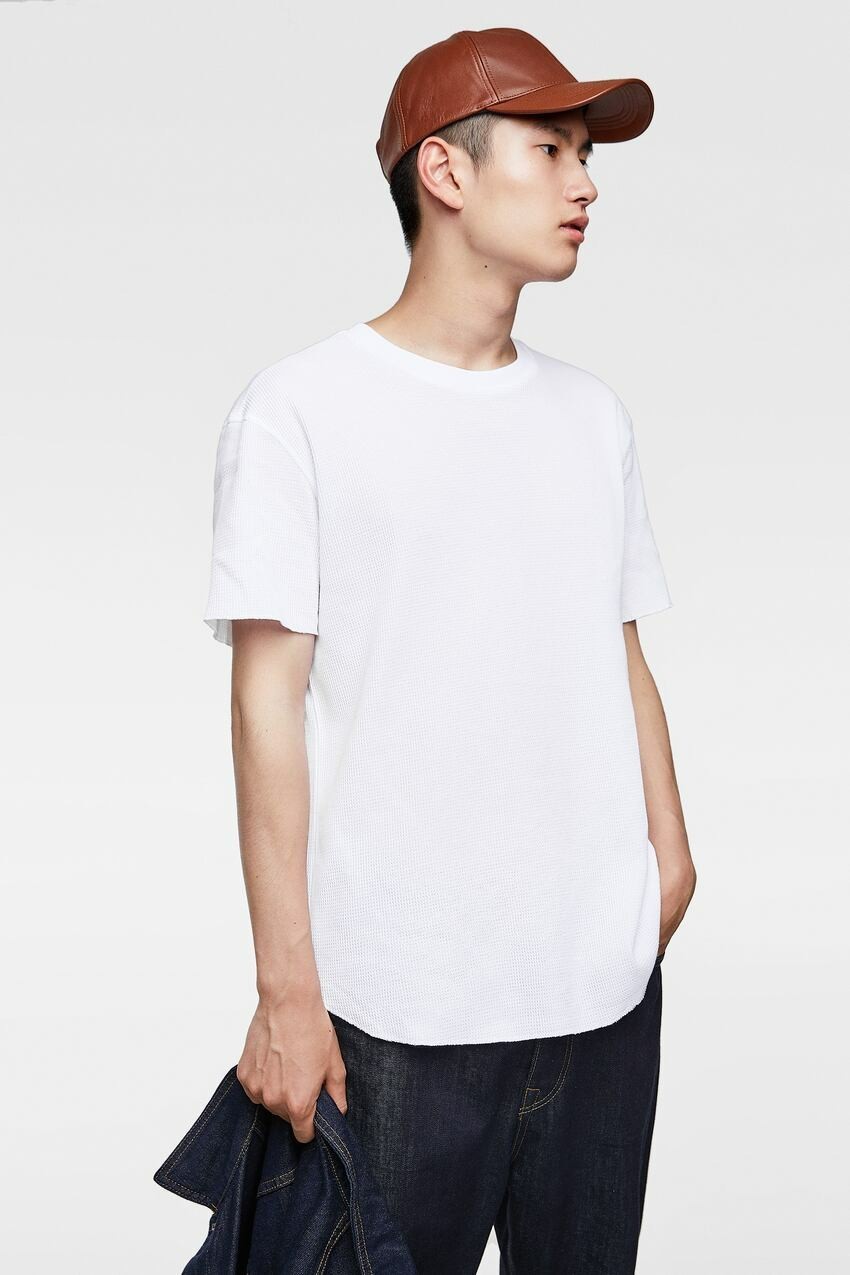 

Футболка Zara белая однотонная M (0722 304 250)