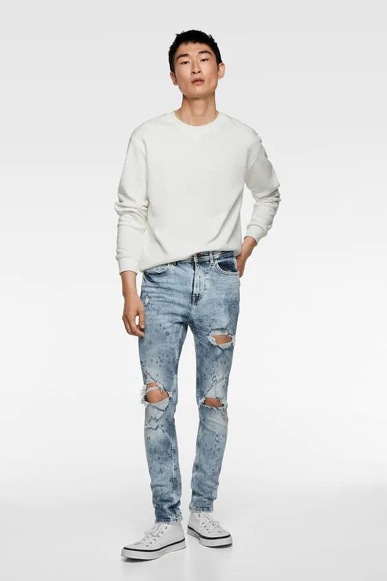 

Джинсы Zara голубые скинни демисезонные 40 (5862 300 406)