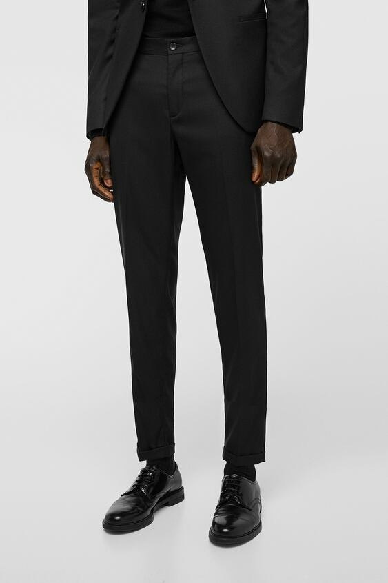 

Брюки Zara черные классические зауженные демисезонные 40 (5512 500 800)
