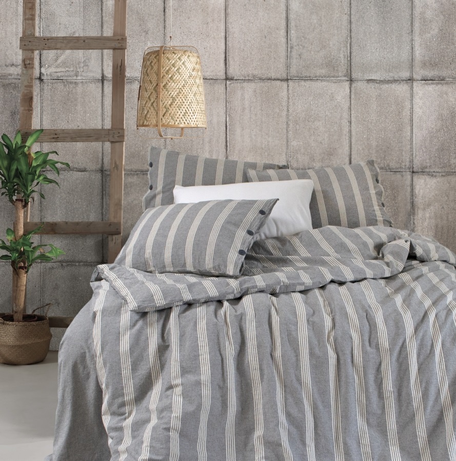 

Комплект постельного белья Barine Washed Cotton Luke Bond Antrasit 200x220 (svt-2000022249096)