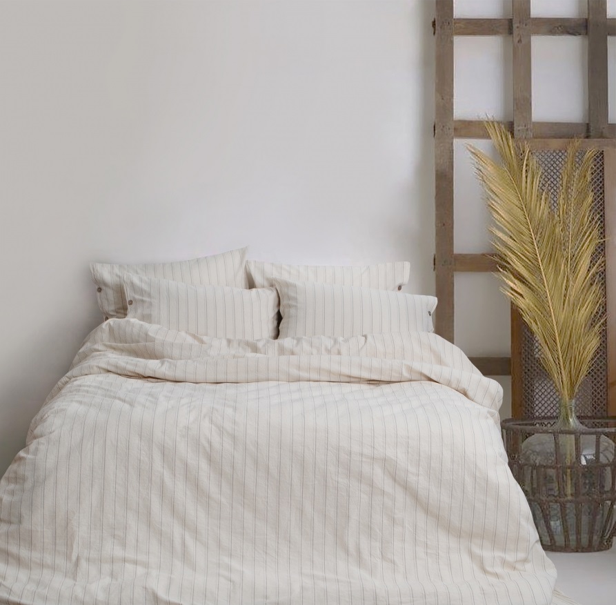 

Комплект постельного белья Barine Washed Cotton Sunday Beige 160x220x2 (svt-2000022273220)