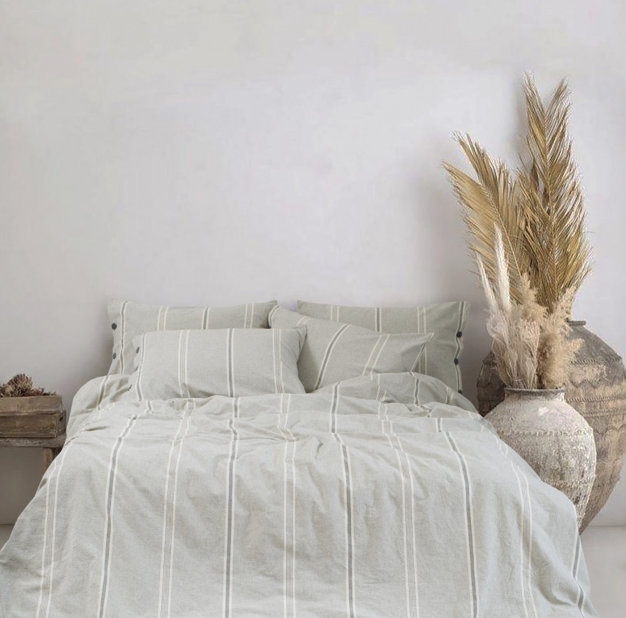 

Комплект постельного белья Barine Washed Cotton Sense Gri 160x220х2 (svt-2000022273275)