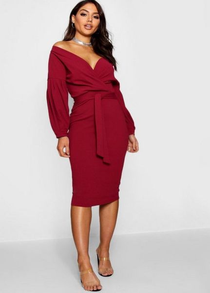 

Платье boohoo 42 Бордовое (1201-576)