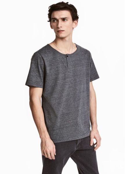 

Футболка мужская H&M L Серая (1099-588)