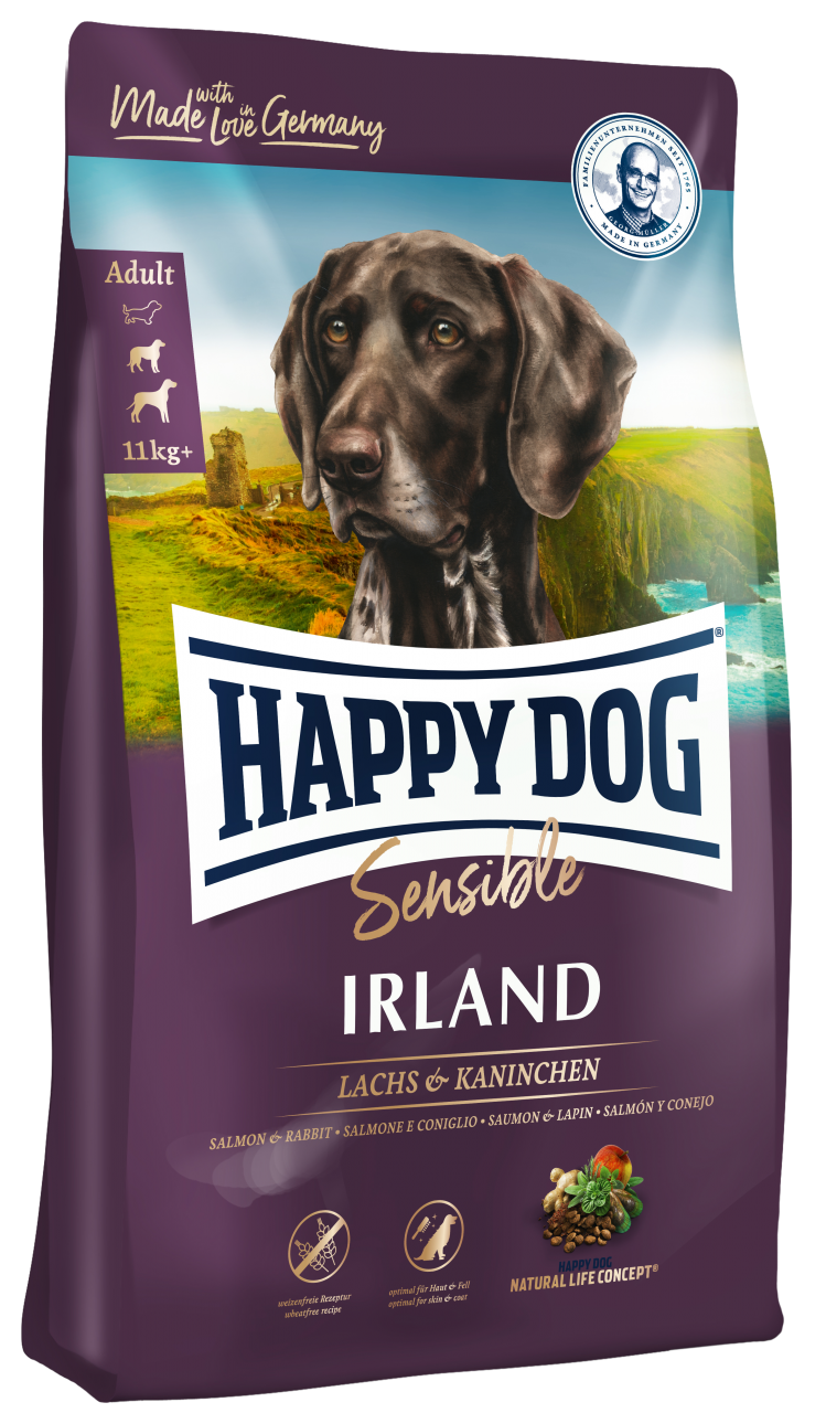 

Сухой корм HAPPY DOG Сюприм Irland для собак с лососем и кроликом, 12,5 кг
