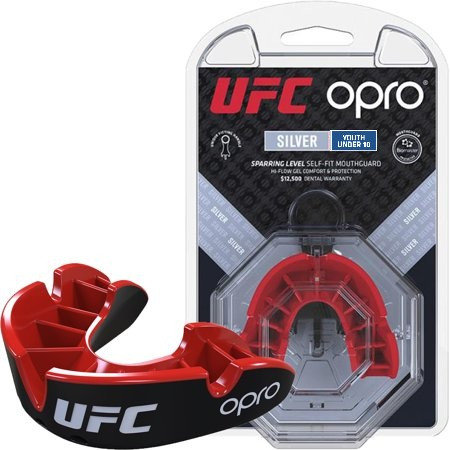 

Капа OPRO Junior Silver UFC Hologram Red/Black