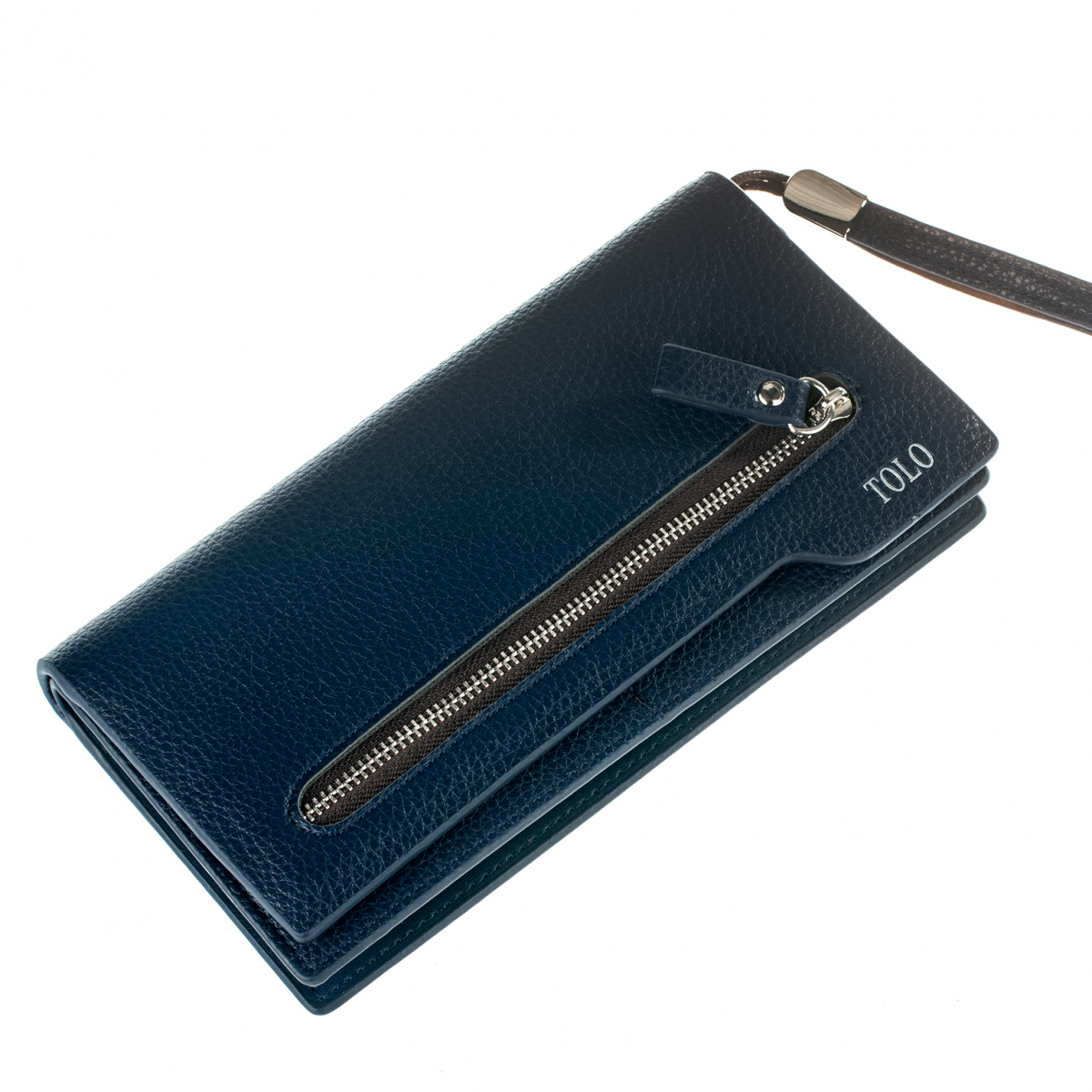 

Кошелек TOLO синий, эко кожа, TOLO 3007 blue, с ремешком