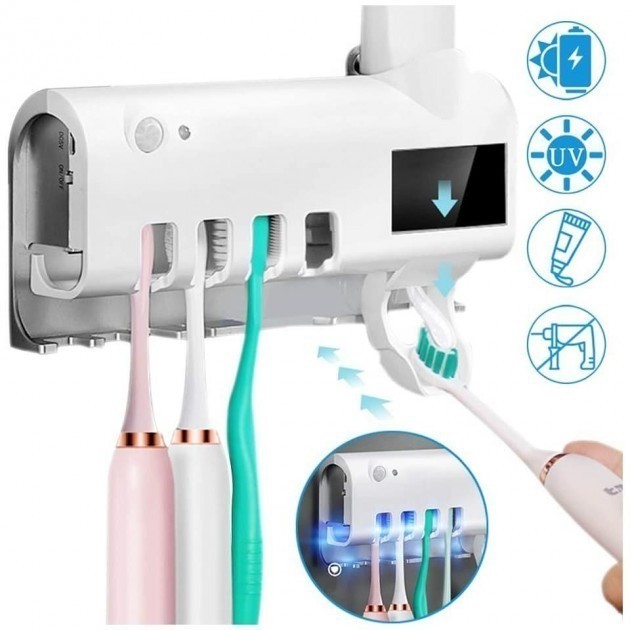 

Диспенсер для зубной пасты со стерилизатором автоматический toothbrush