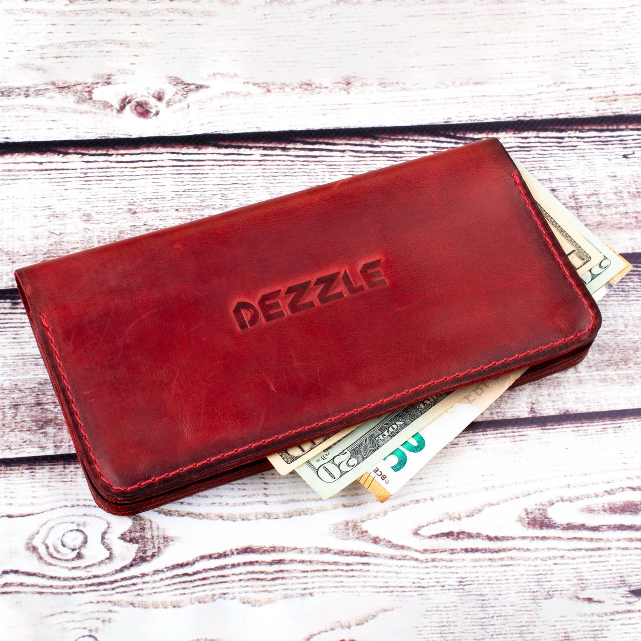 

Кошелек кожаный Dezzle 2602 красный