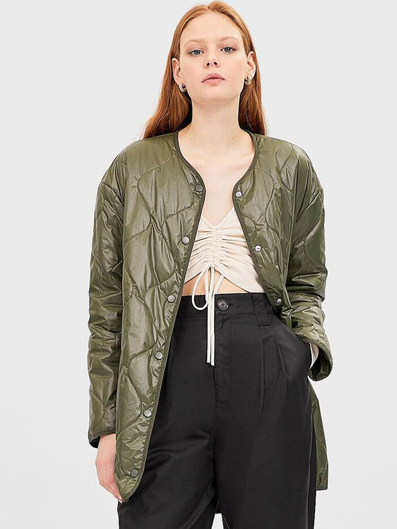 

Куртка Stradivarius 01864588550 M Оливковая