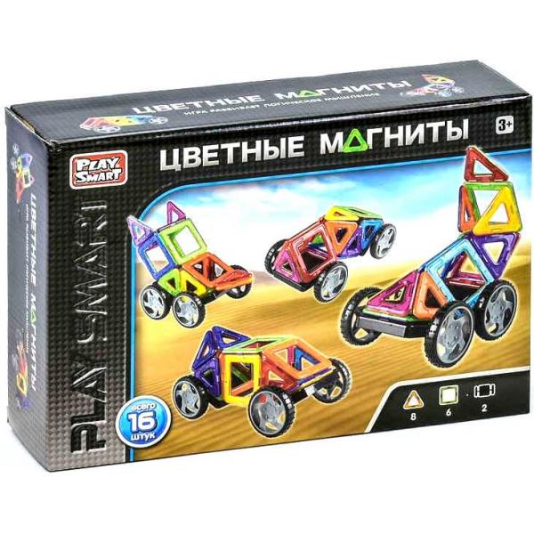 

Конструктор Play Smart цветные магниты на 16 деталей (TS-9)