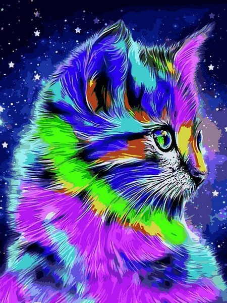 

Картина по номерам 30×40 см. Babylon Радужный котенок (VK 239)
