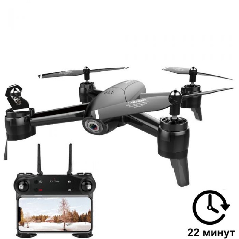 

Квадрокоптер Visuo SG106 з двома камерами Full HD i HD, оптичним утриманням позиції, до 22 хв. польоту Чорний