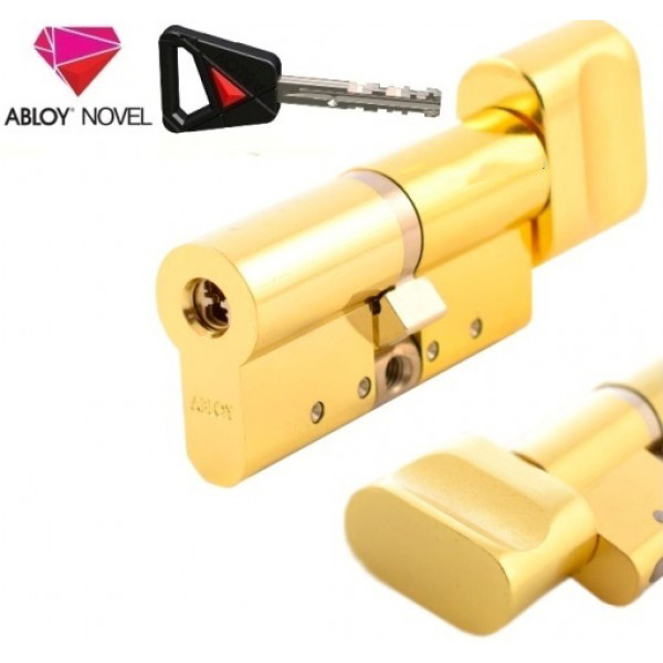 

Цилиндр Abloy Novel 109 мм.(52,5х56,5) латунь с тумблером