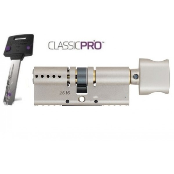 

Цилиндр Mul-T-Lock ClassicPro 100 мм.(65х35) с поворотником матовый хром